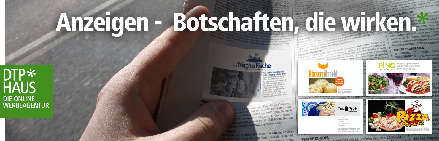 DTP Haus - Die online Werbeagentur - Anzeigen