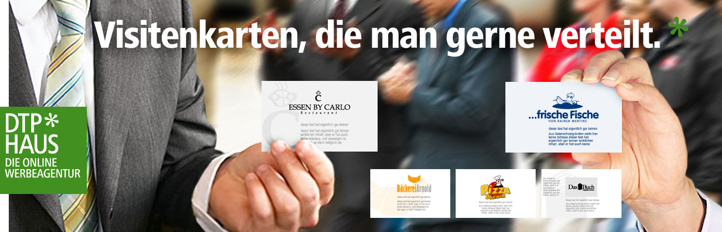 DTP Haus - Die online Werbeagentur - Visitenkarten